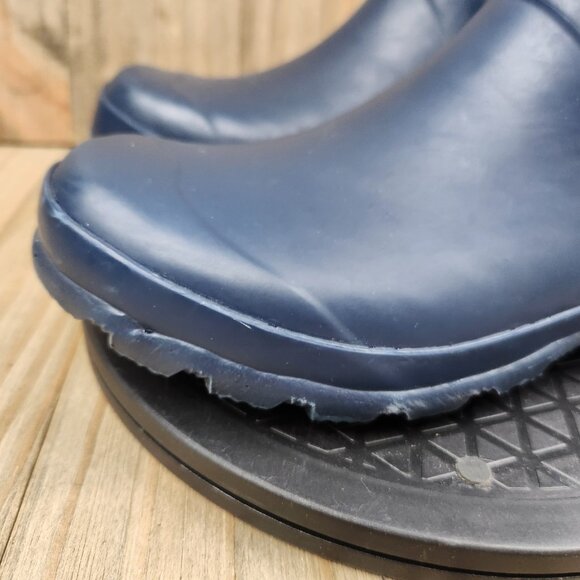 Womens Hunter Boot Original size 6 Tall Navy Blue Mid Calf Rain Boots - Picture 11 of 14